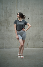 Load image into Gallery viewer, Kindness Wins Crop Tee - Charcoal