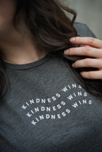 Load image into Gallery viewer, Kindness Wins Crop Tee - Charcoal
