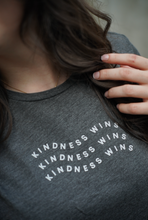 Load image into Gallery viewer, Kindness Wins Crop Tee - Charcoal