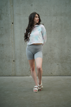 Load image into Gallery viewer, Heart of Gold Crop Hoodie - Pastel Tie-Dye