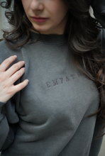 Load image into Gallery viewer, Empathy Oversized Crewneck - Washed Black