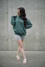 Load image into Gallery viewer, Empathy Oversized Crewneck - Alpine Green
