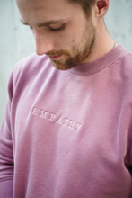 Load image into Gallery viewer, Empathy Oversized Crewneck - Maroon Pink