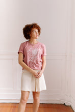 Load image into Gallery viewer, Chrysanthemum Boyfriend-Fit Tee - Mauve (100% Cotton)