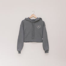 Load image into Gallery viewer, Heart of Gold Crop Hoodie - Storm Lilac