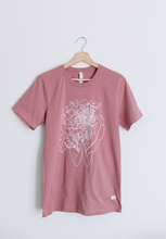 Load image into Gallery viewer, Chrysanthemum Boyfriend-Fit Tee - Mauve (Poly-Blend)
