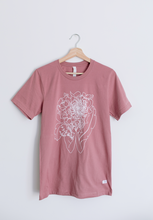 Load image into Gallery viewer, Chrysanthemum Boyfriend-Fit Tee - Mauve (Poly-Blend)