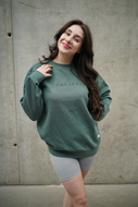 Empathy Oversized Crewneck - Alpine Green