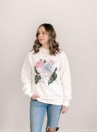 Chrysanthemum (Mental Health) Oversized Crew - Bone